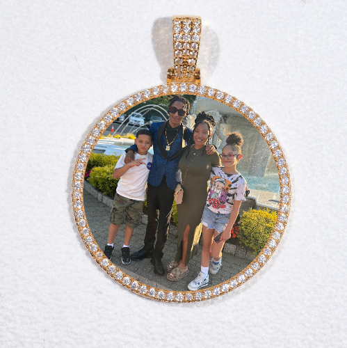 MEDIUM 3D CIRCLE CUSTOM PICTURE PENDANT