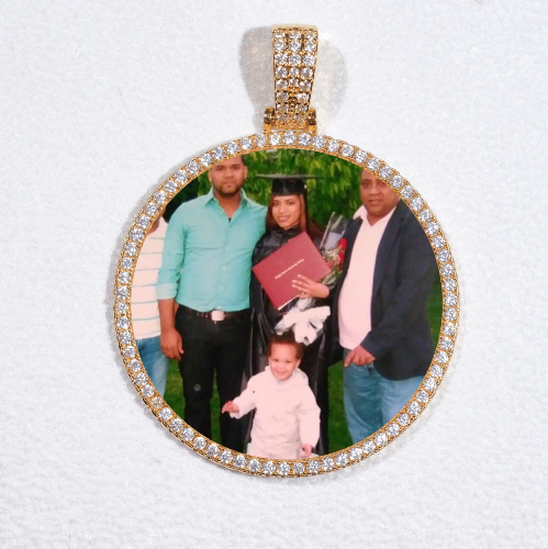 MEDIUM 3D CIRCLE CUSTOM PICTURE PENDANT