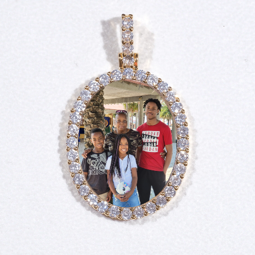 3D Oval Custom Picture Pendant
