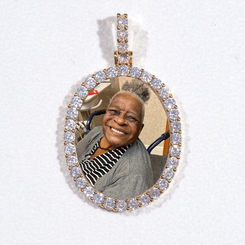 3D Oval Custom Picture Pendant