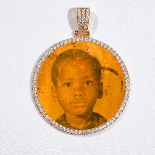 MEDIUM 3D CIRCLE CUSTOM PICTURE PENDANT