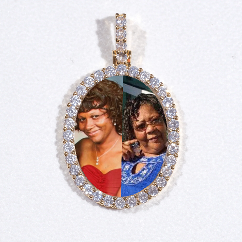 3D Oval Custom Picture Pendant