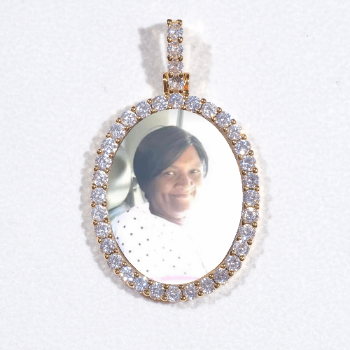 3D Oval Custom Picture Pendant