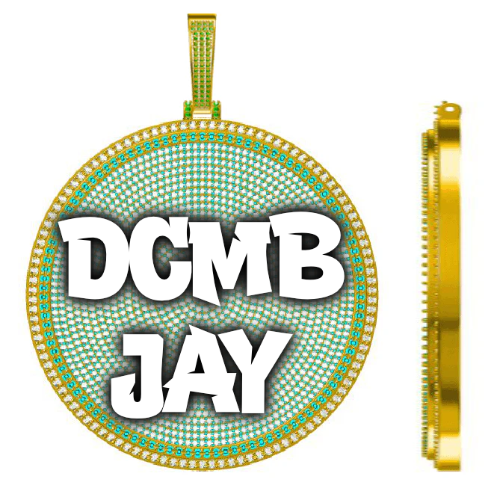 CUSTOM LETTER NECKLACE 3D BIG DISC