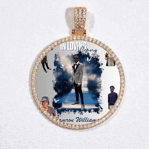MEDIUM 3D CIRCLE CUSTOM PICTURE PENDANT