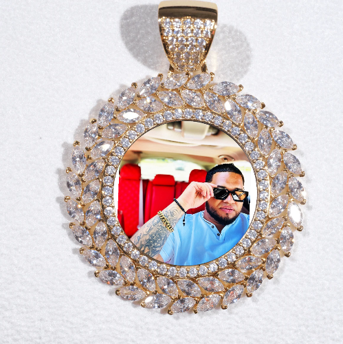 Large 3D Wheat Ear Custom Picture Pendant