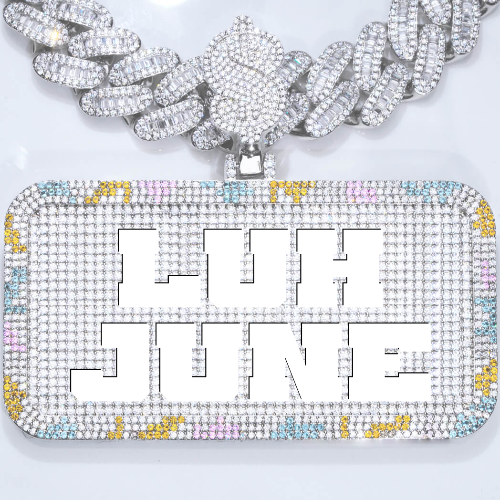 CUSTOM LETTER NECKLACE 3D COLORFUL SQUARE