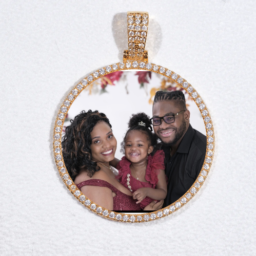 MEDIUM 3D CIRCLE CUSTOM PICTURE PENDANT