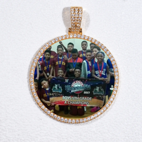 MEDIUM 3D CIRCLE CUSTOM PICTURE PENDANT