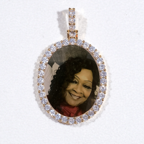 3D Oval Custom Picture Pendant