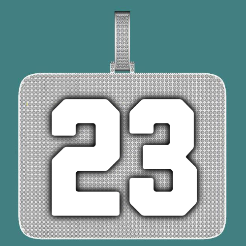 CUSTOM LETTER NECKLACE 3D BIG SQUARE