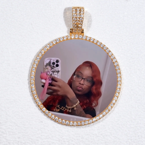 MEDIUM 3D CIRCLE CUSTOM PICTURE PENDANT