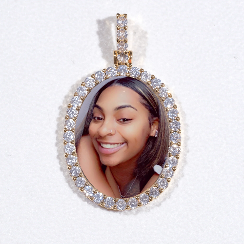 3D Oval Custom Picture Pendant