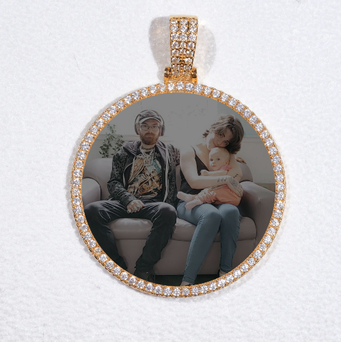 MEDIUM 3D CIRCLE CUSTOM PICTURE PENDANT