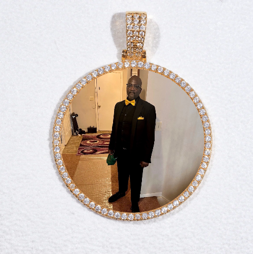 MEDIUM 3D CIRCLE CUSTOM PICTURE PENDANT