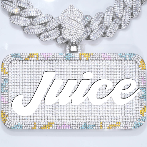 CUSTOM LETTER NECKLACE 3D COLORFUL SQUARE