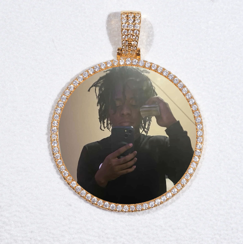 MEDIUM 3D CIRCLE CUSTOM PICTURE PENDANT