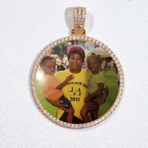 MEDIUM 3D CIRCLE CUSTOM PICTURE PENDANT
