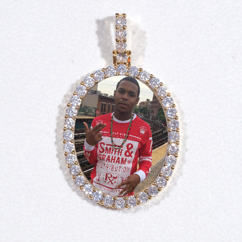 3D Oval Custom Picture Pendant