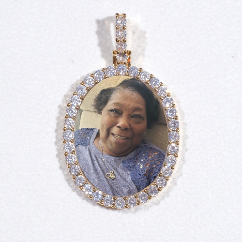 3D Oval Custom Picture Pendant