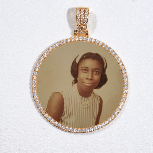 MEDIUM 3D CIRCLE CUSTOM PICTURE PENDANT