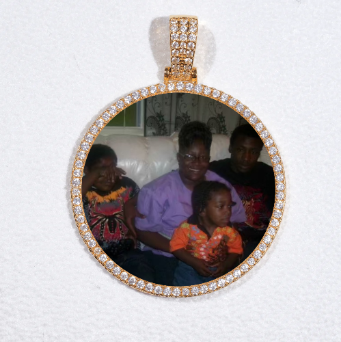 MEDIUM 3D CIRCLE CUSTOM PICTURE PENDANT