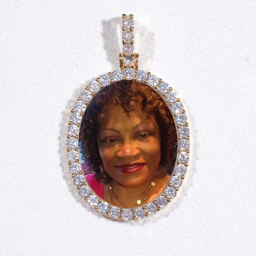 3D Oval Custom Picture Pendant