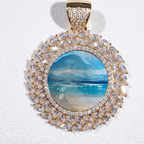 Large 3D Wheat Ear Custom Picture Pendant