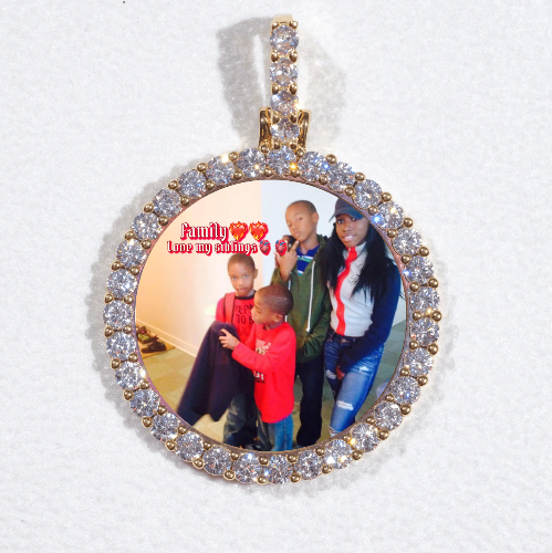 3D CIRCLE CUSTOM PICTURE PENDANT SMALL SIZE