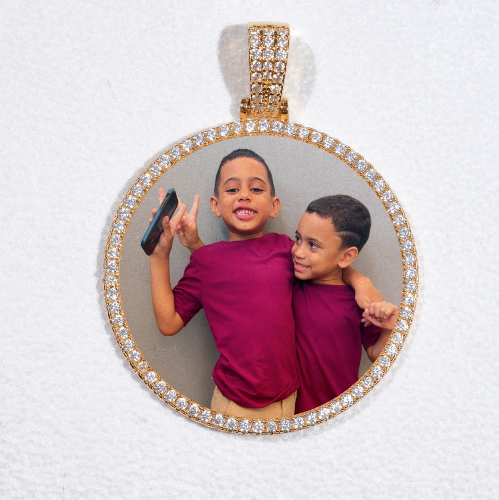 MEDIUM 3D CIRCLE CUSTOM PICTURE PENDANT