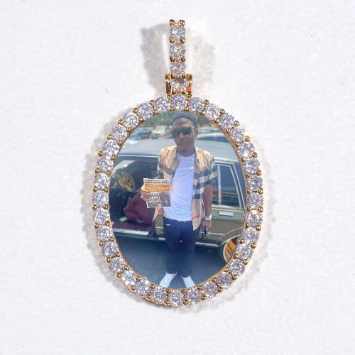 3D Oval Custom Picture Pendant