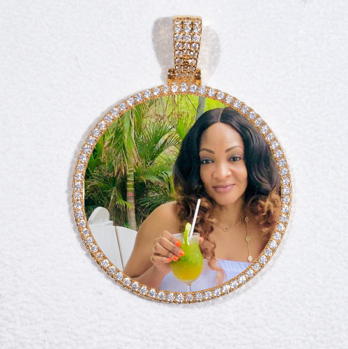 MEDIUM 3D CIRCLE CUSTOM PICTURE PENDANT