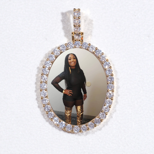 3D Oval Custom Picture Pendant