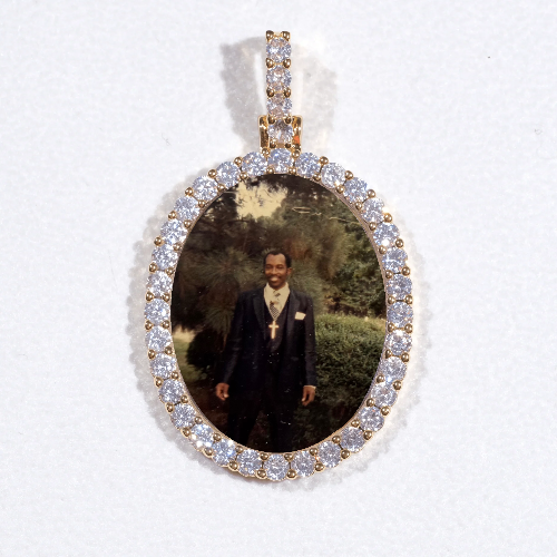 3D Oval Custom Picture Pendant