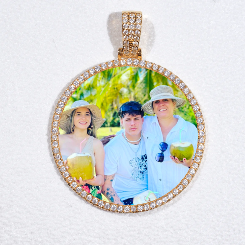MEDIUM 3D CIRCLE CUSTOM PICTURE PENDANT