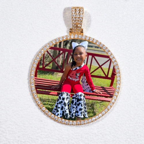 MEDIUM 3D CIRCLE CUSTOM PICTURE PENDANT