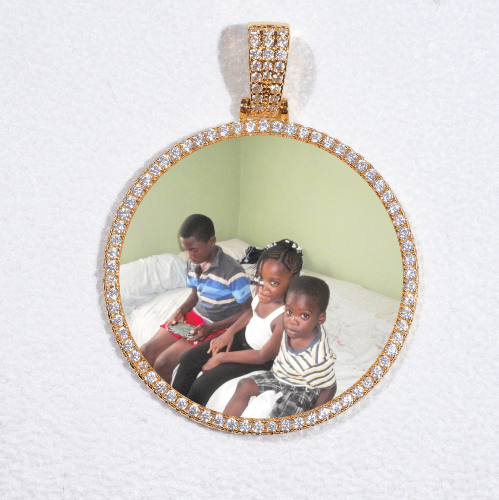 MEDIUM 3D CIRCLE CUSTOM PICTURE PENDANT