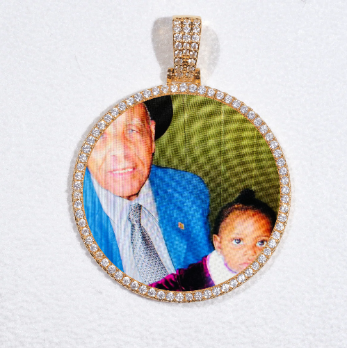 MEDIUM 3D CIRCLE CUSTOM PICTURE PENDANT
