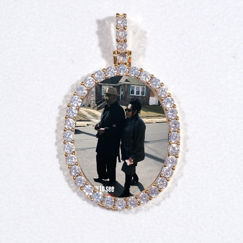 3D Oval Custom Picture Pendant