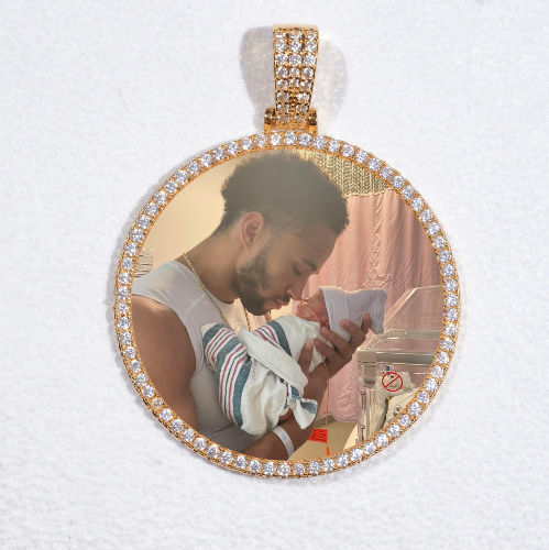 MEDIUM 3D CIRCLE CUSTOM PICTURE PENDANT