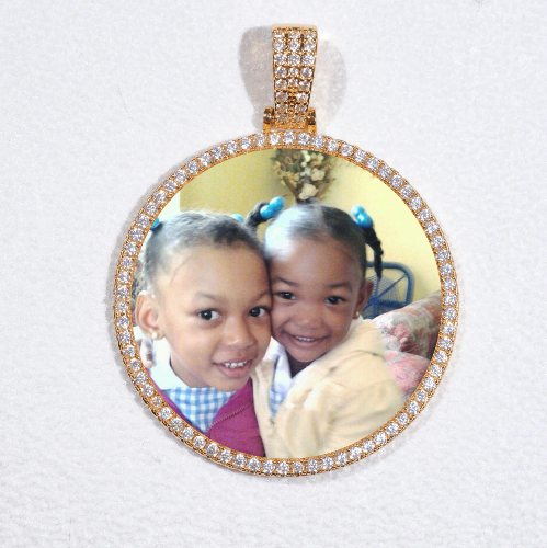 MEDIUM 3D CIRCLE CUSTOM PICTURE PENDANT