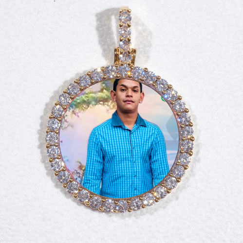 3D CIRCLE CUSTOM PICTURE PENDANT SMALL SIZE