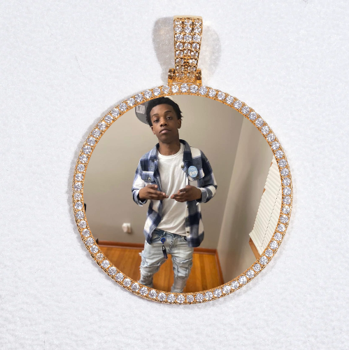 MEDIUM 3D CIRCLE CUSTOM PICTURE PENDANT