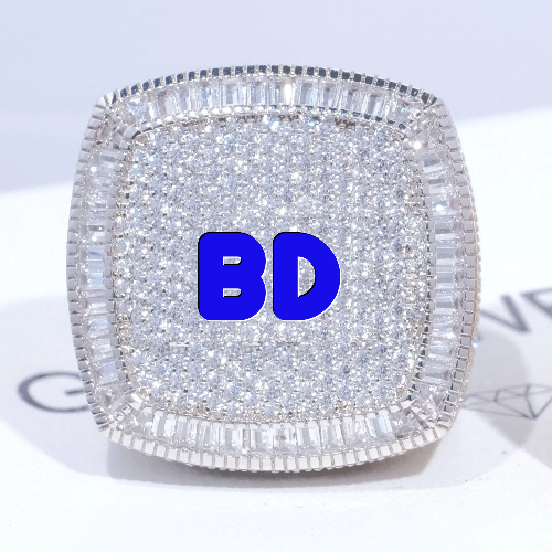 CUSTOM LETTER 3D ICED RING