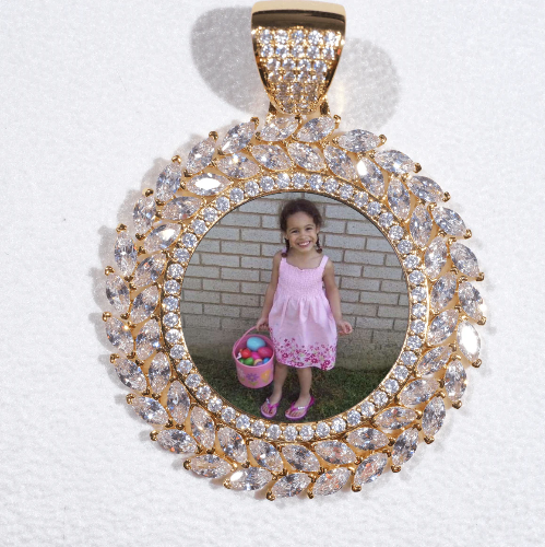 Large 3D Wheat Ear Custom Picture Pendant
