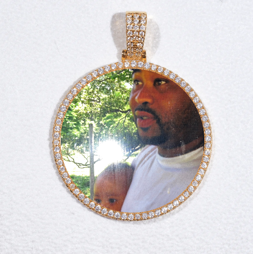 MEDIUM 3D CIRCLE CUSTOM PICTURE PENDANT