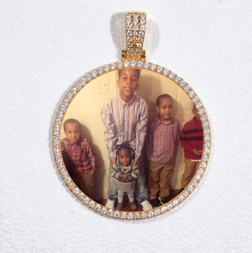 MEDIUM 3D CIRCLE CUSTOM PICTURE PENDANT
