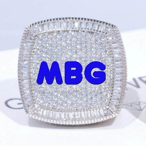 CUSTOM LETTER 3D ICED RING