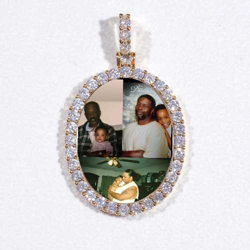 3D Oval Custom Picture Pendant