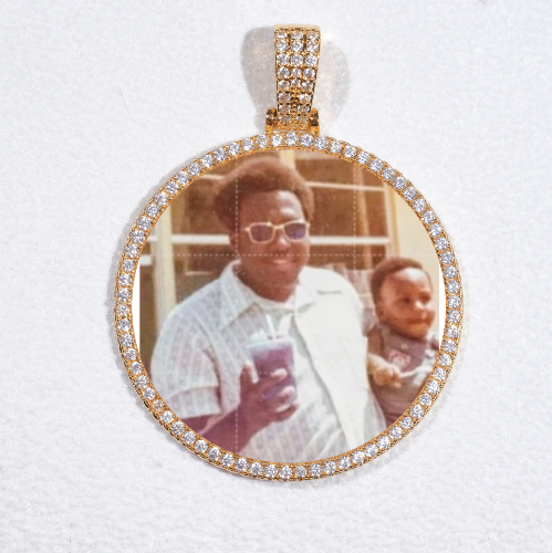 MEDIUM 3D CIRCLE CUSTOM PICTURE PENDANT